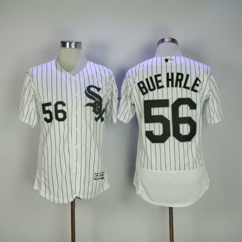 Men Chicago White Sox 56 Buehrle White Elite MLB Jerseys